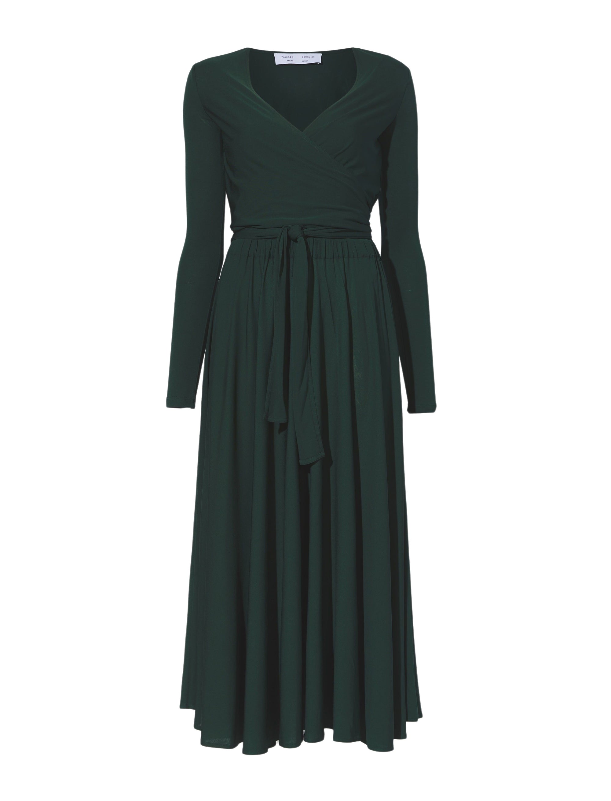 Robe portefeuille en crêpe mat - Pine