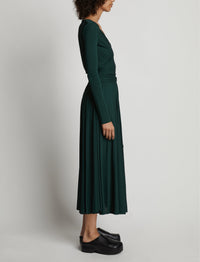 Robe portefeuille en crêpe mat - Pine