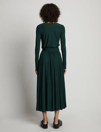Robe portefeuille en crêpe mat - Pine