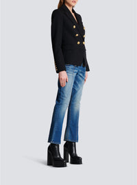 Veste boutonnée en laine - Noir