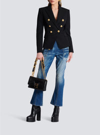Veste boutonnée en laine - Noir