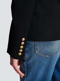 Veste boutonnée en laine - Noir