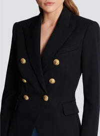 Veste boutonnée en laine - Noir