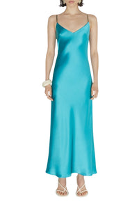 Liquid Chain Slip Dress - Lagoon