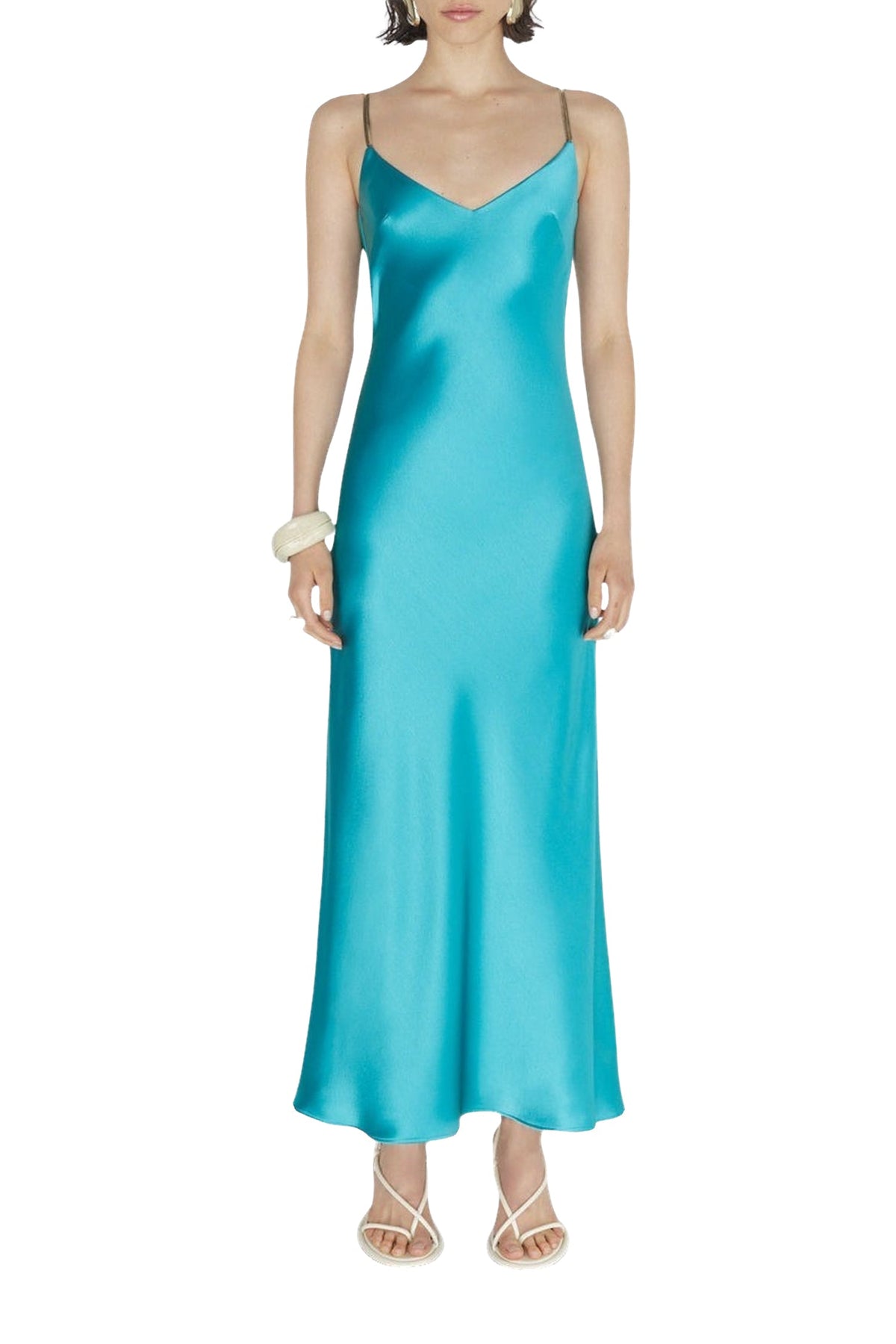 Liquid Chain Slip Dress - Lagoon