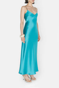 Liquid Chain Slip Dress - Lagoon