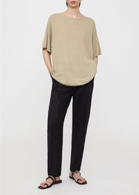 T-shirt oversize en soie - Mink