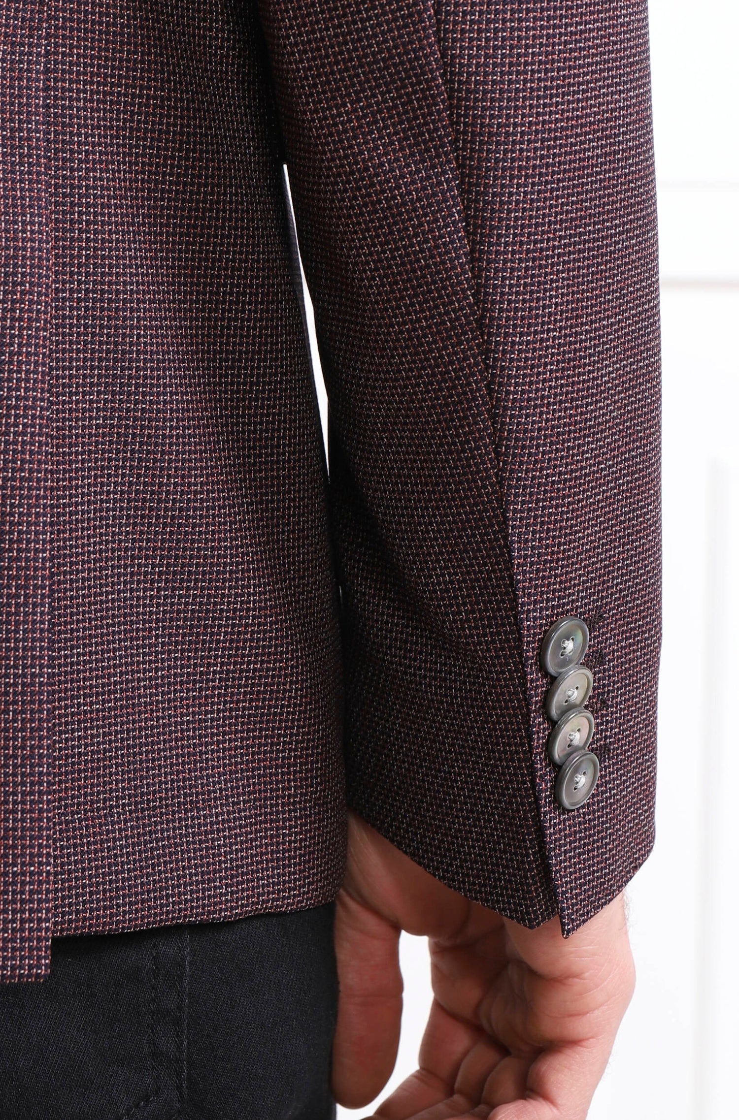 Veste de costume Hutson en laine - Medium Brown