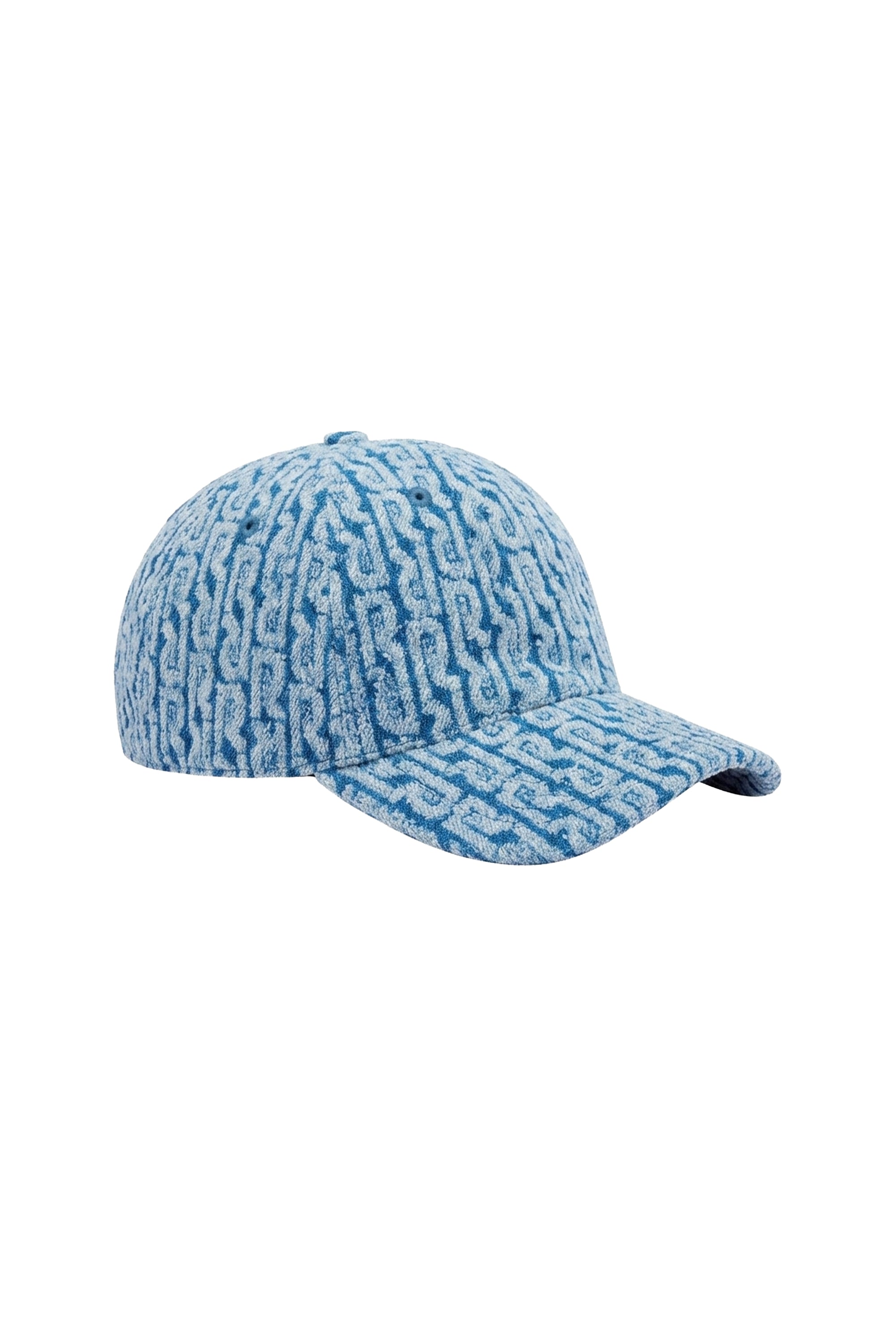 Monogrammed denim cap - Blue
