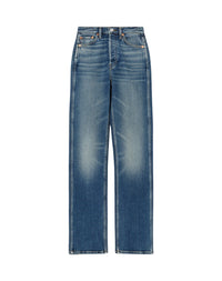 Jean loose taille haute - Distressed