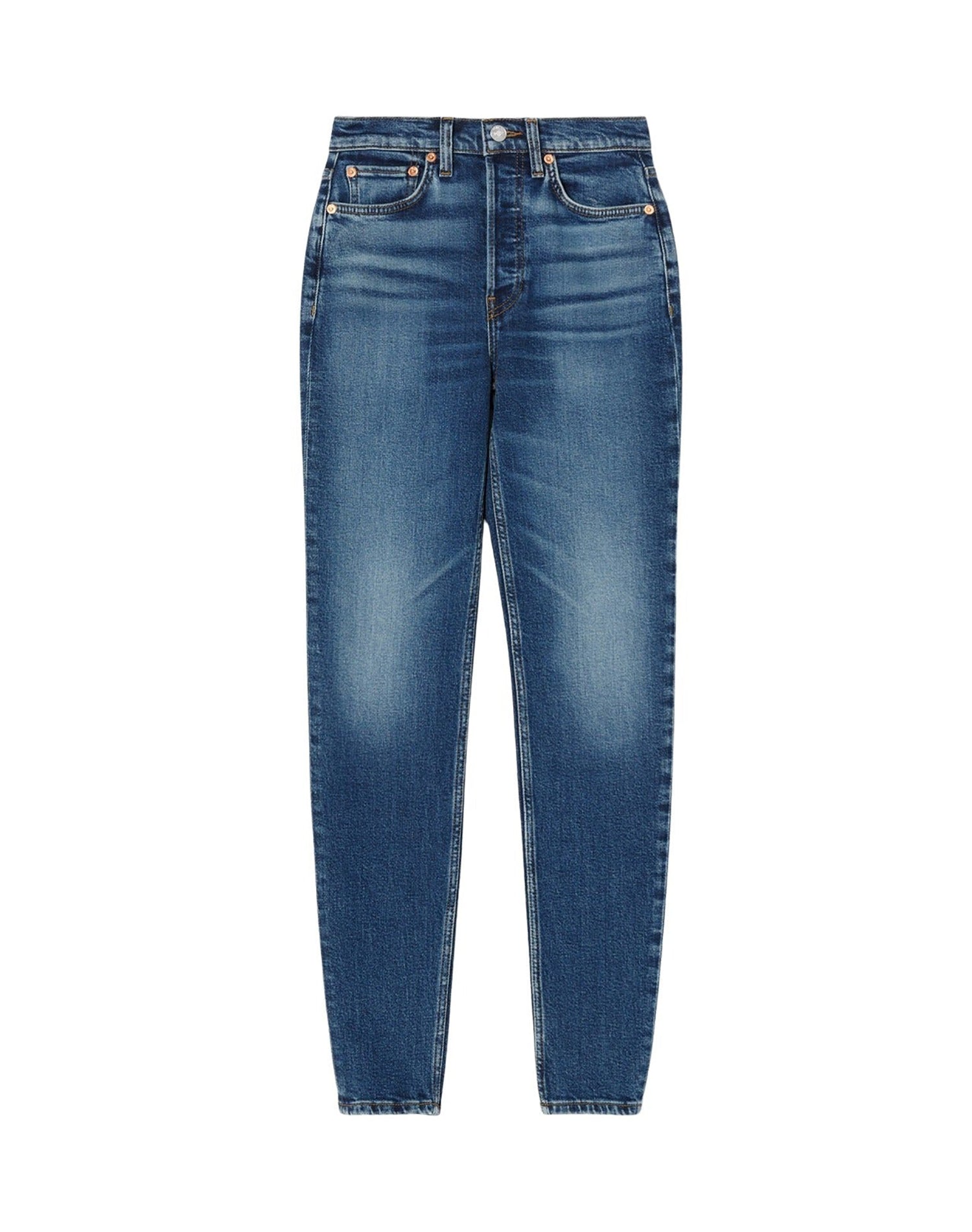 Jean skinny à taille haute - Azzurro