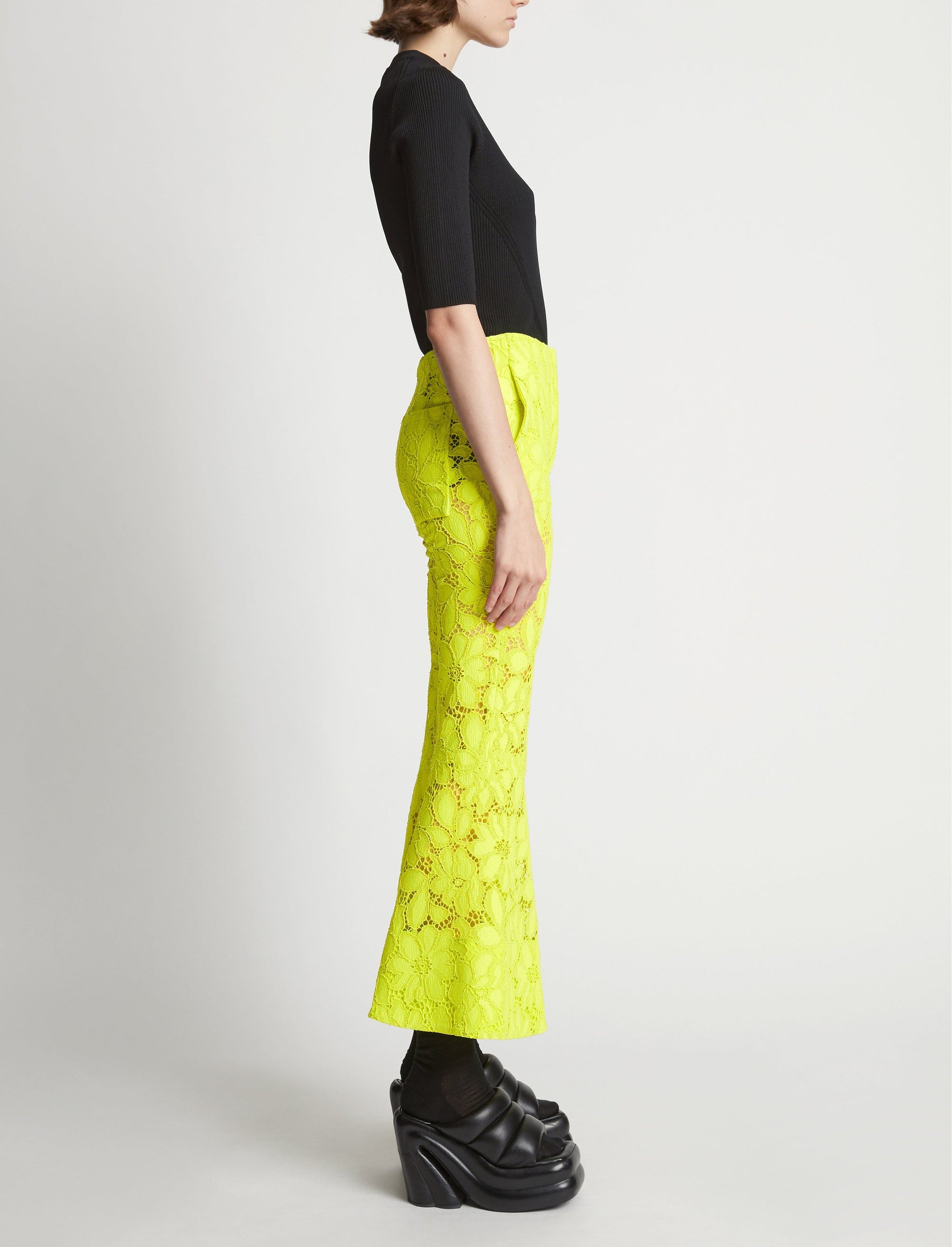 Pantalon en dentelle - Citron