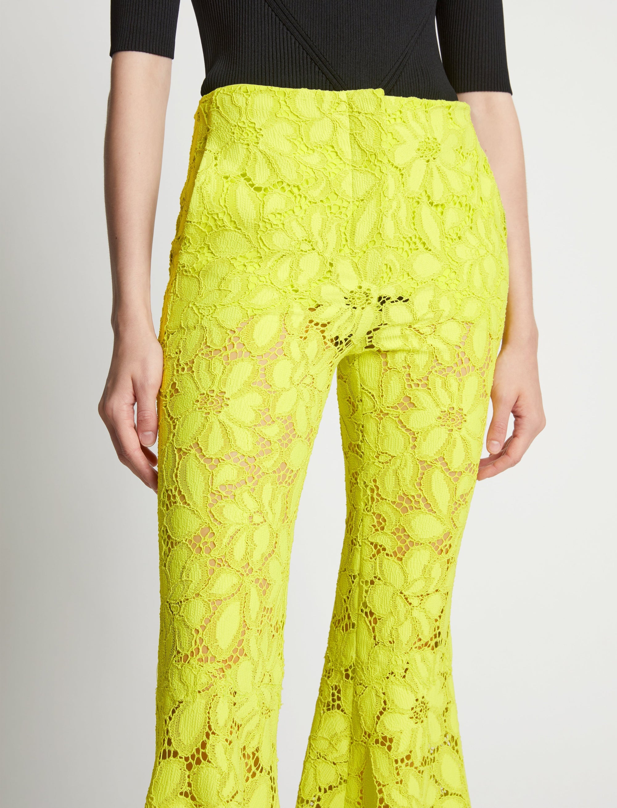 Pantalon en dentelle - Citron