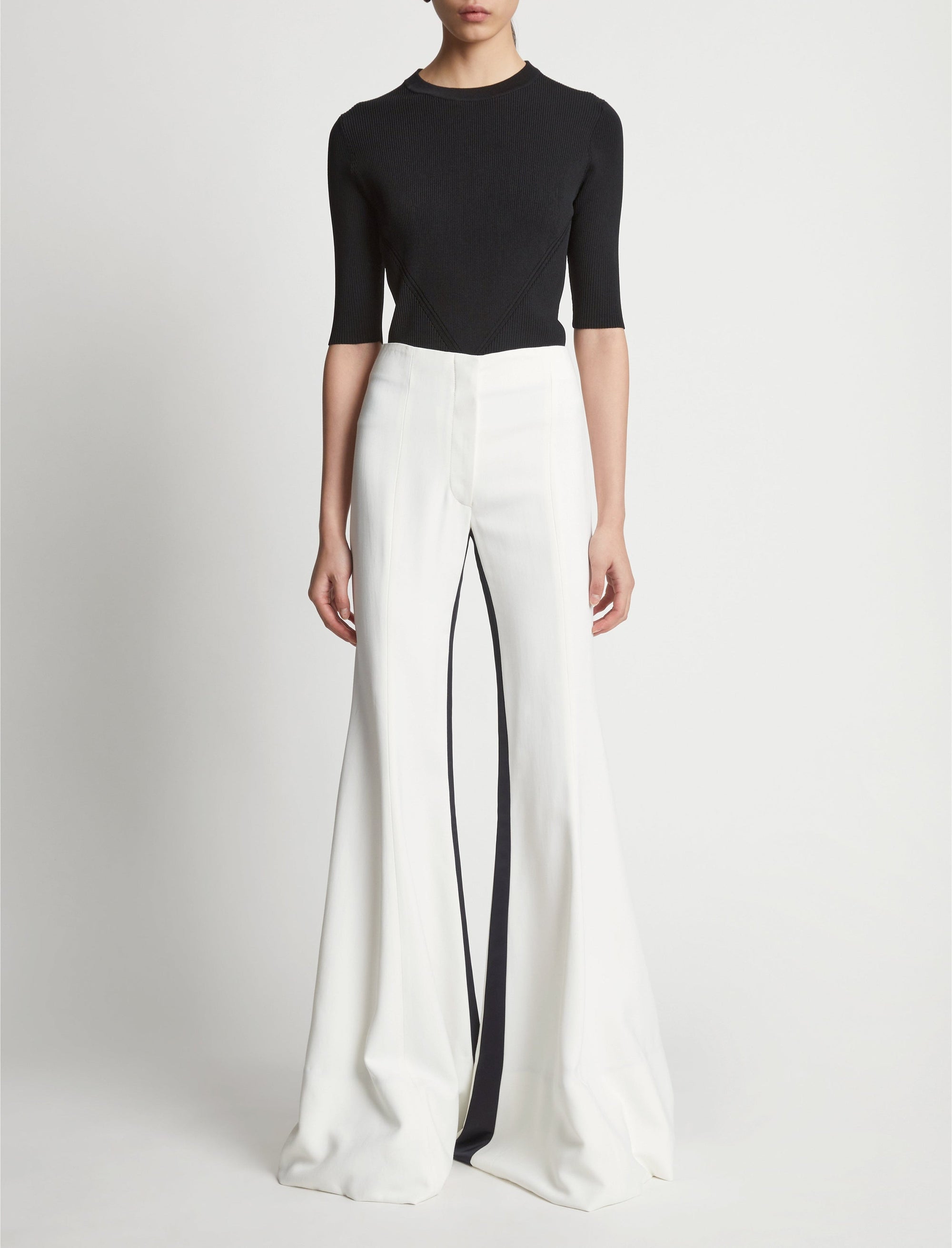 Pantalon de smoking à rayures - Off White Multicolor