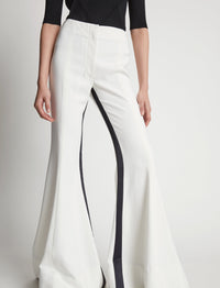 Pantalon de smoking à rayures - Off White Multicolor
