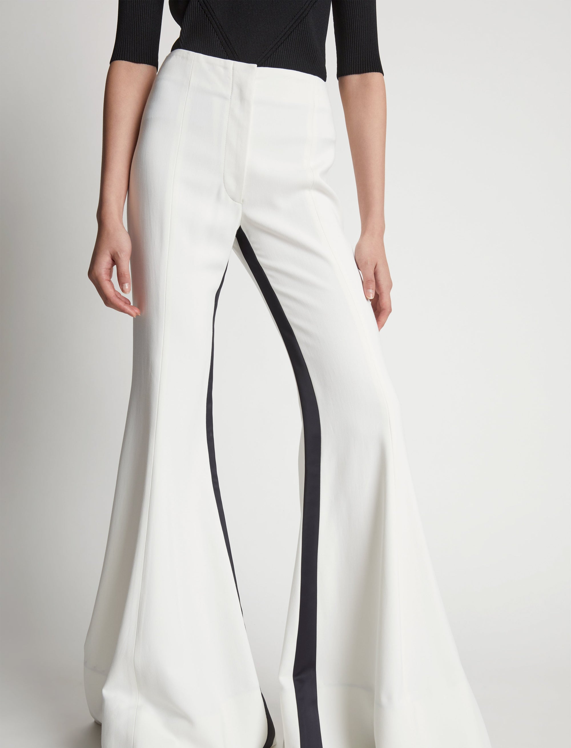 Pantalon de smoking à rayures - Off White Multicolor