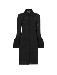 Robe chemise en dentelle - Black
