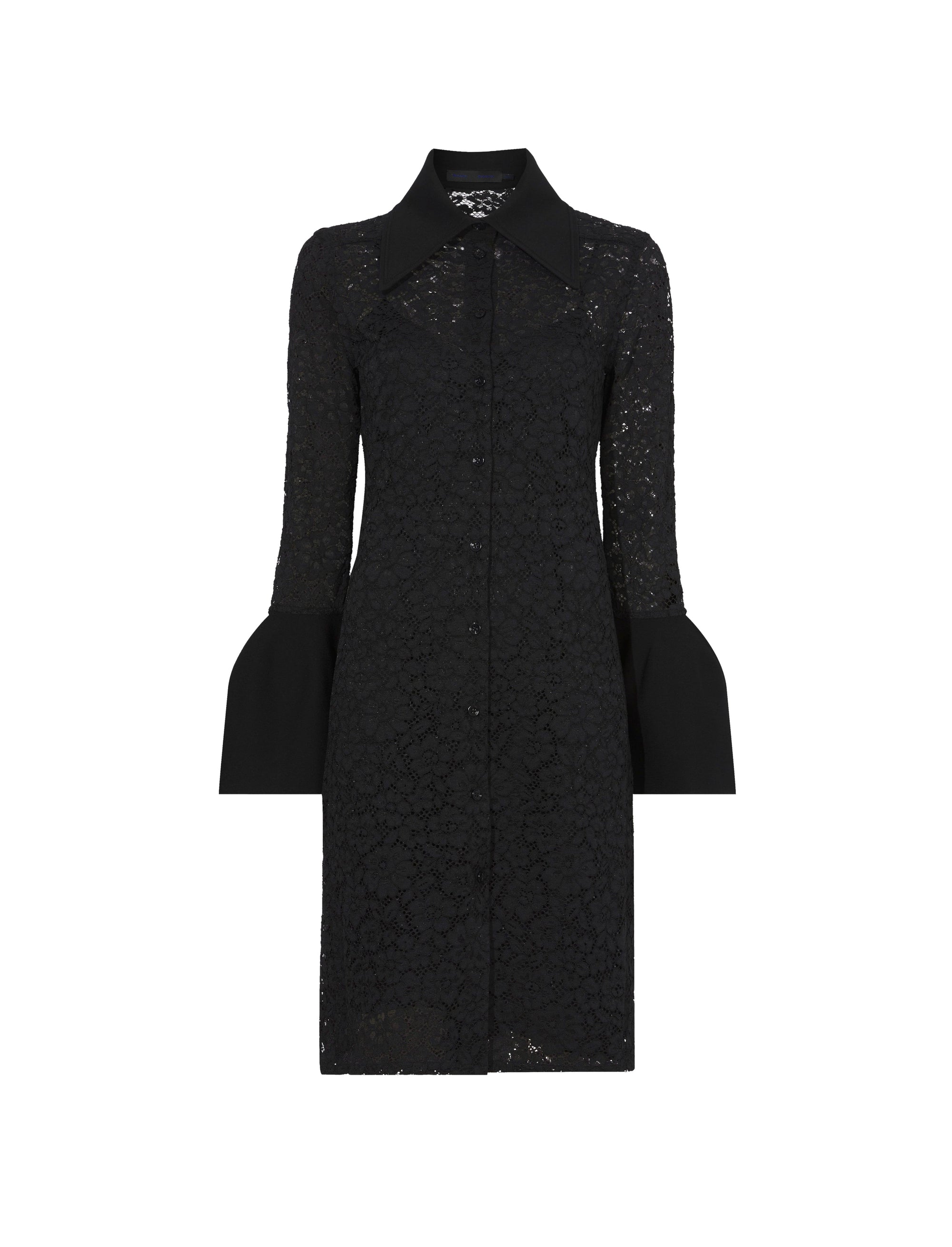Robe chemise en dentelle - Black