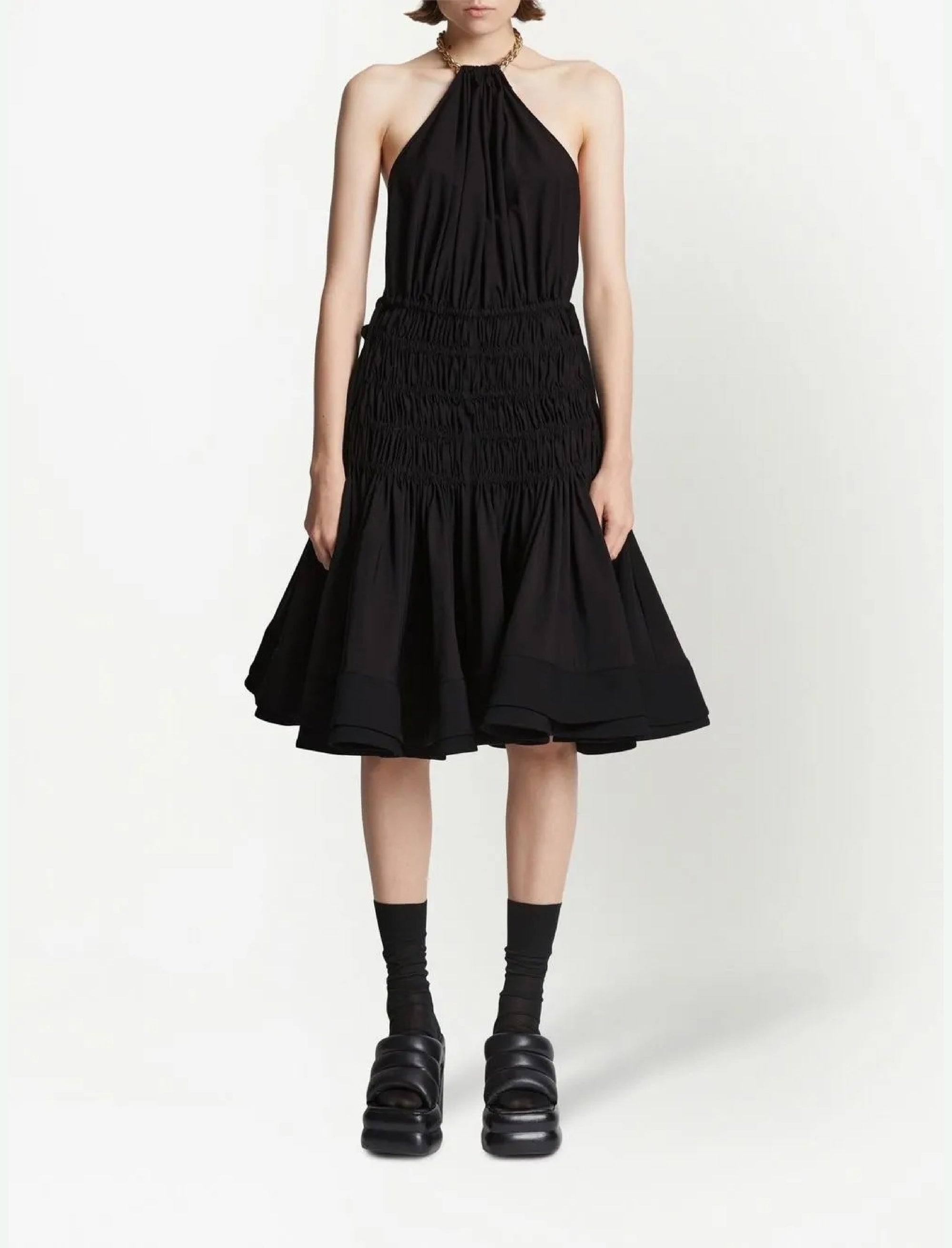Robe extensible à col bijou - Black