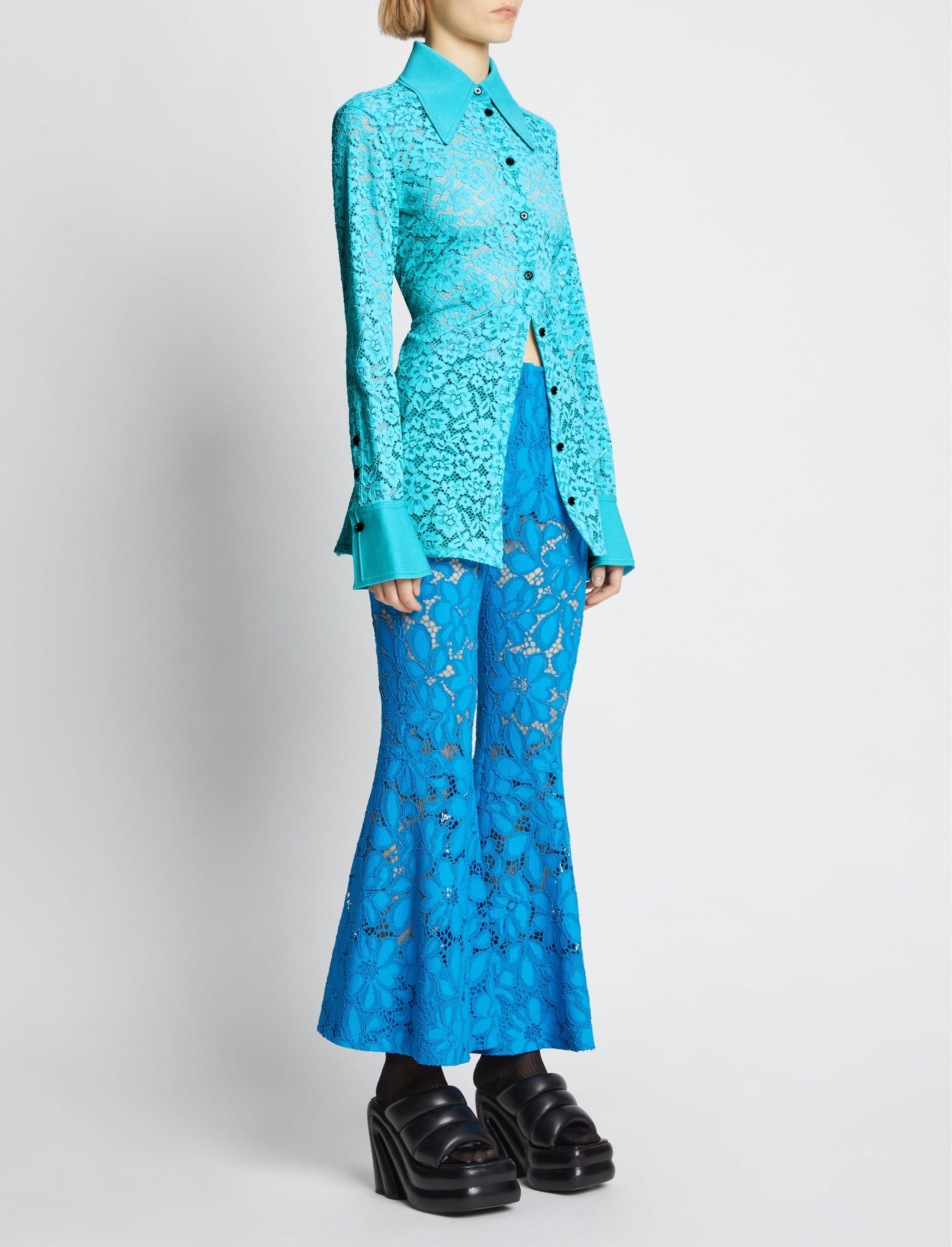 Chemise en dentelle - Cyan