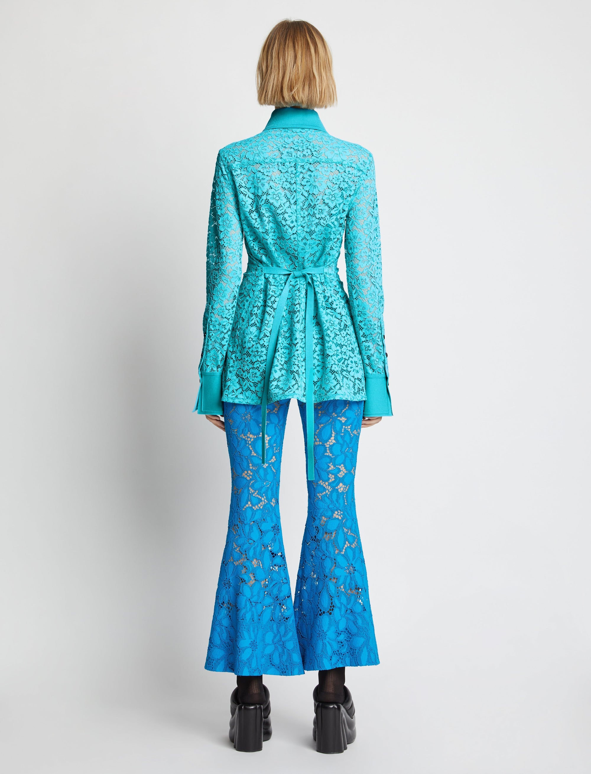 Chemise en dentelle - Cyan
