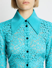 Chemise en dentelle - Cyan