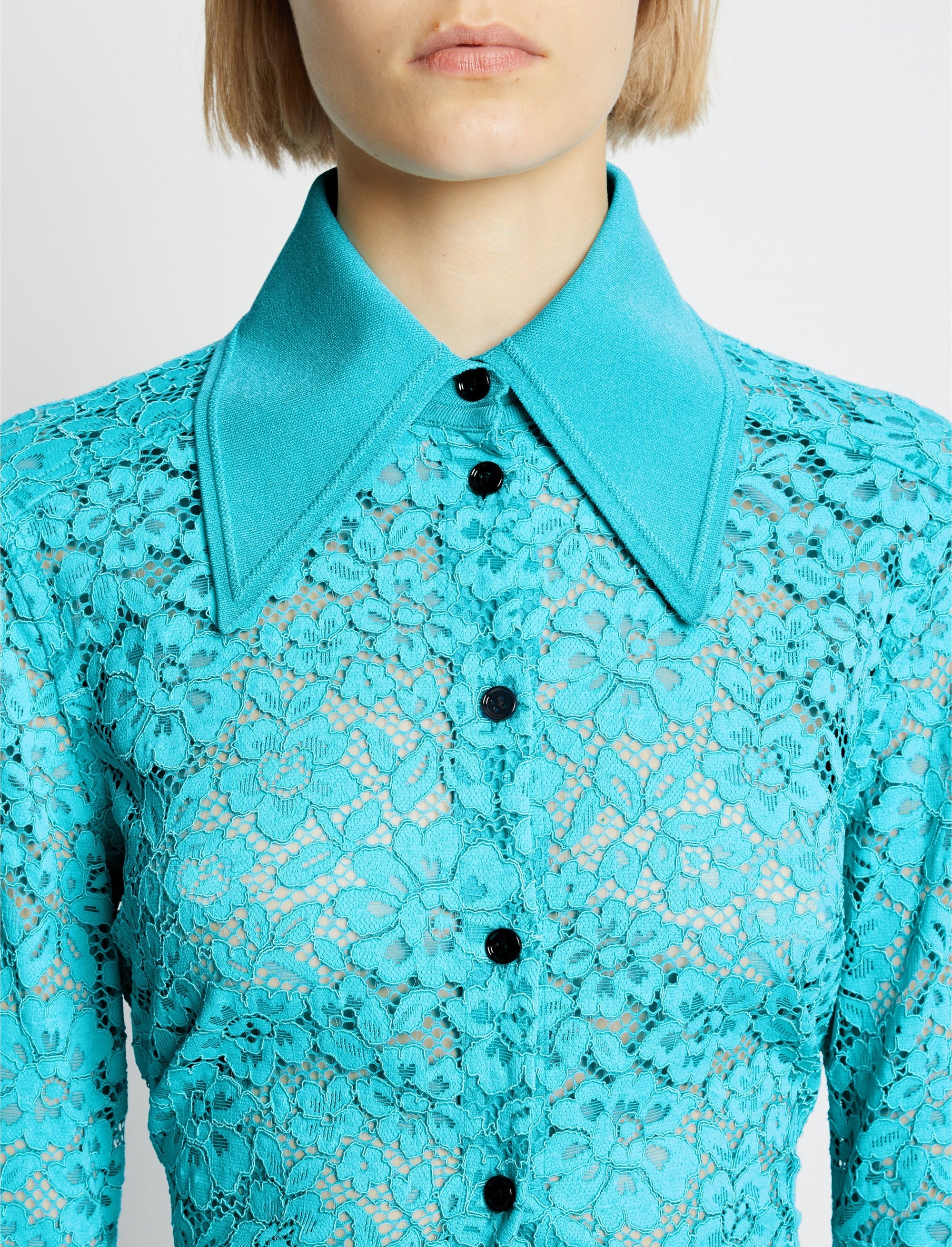 Chemise en dentelle - Cyan