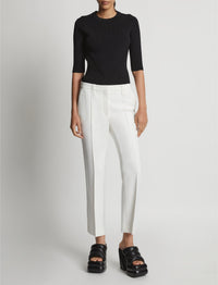 Pantalon de tailleur ajusté - Off White