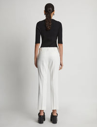 Pantalon de tailleur ajusté - Off White