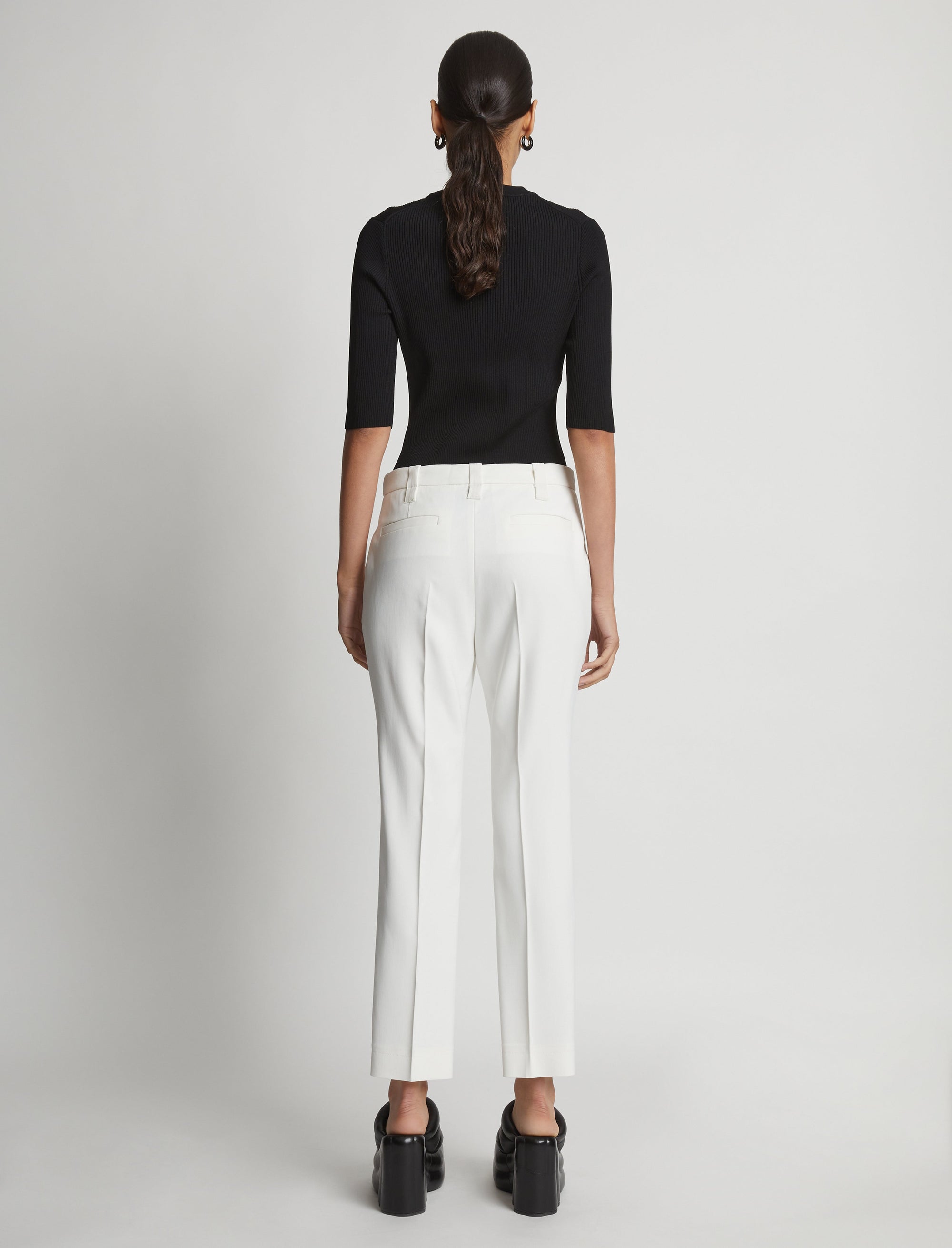 Pantalon de tailleur ajusté - Off White