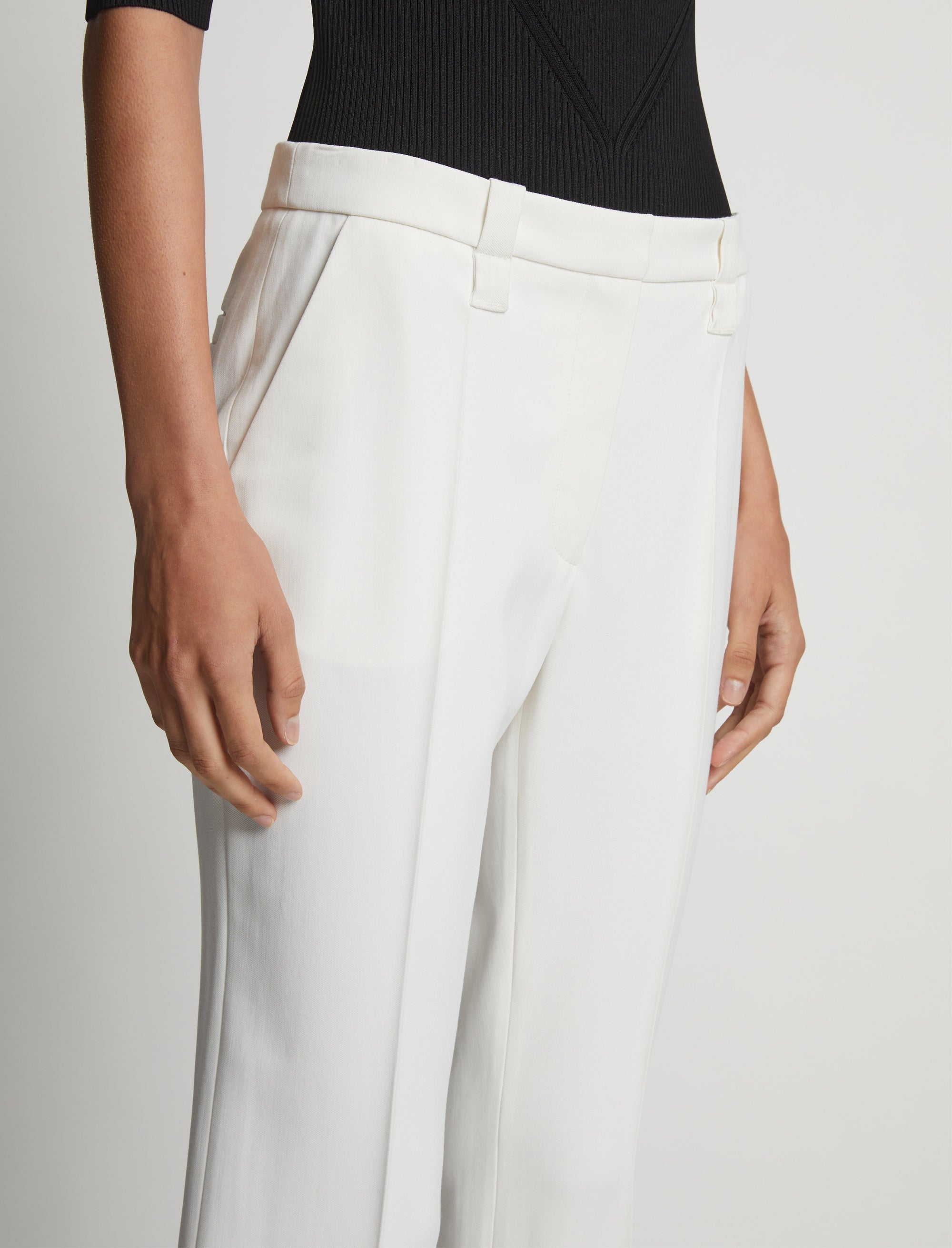 Pantalon de tailleur ajusté - Off White