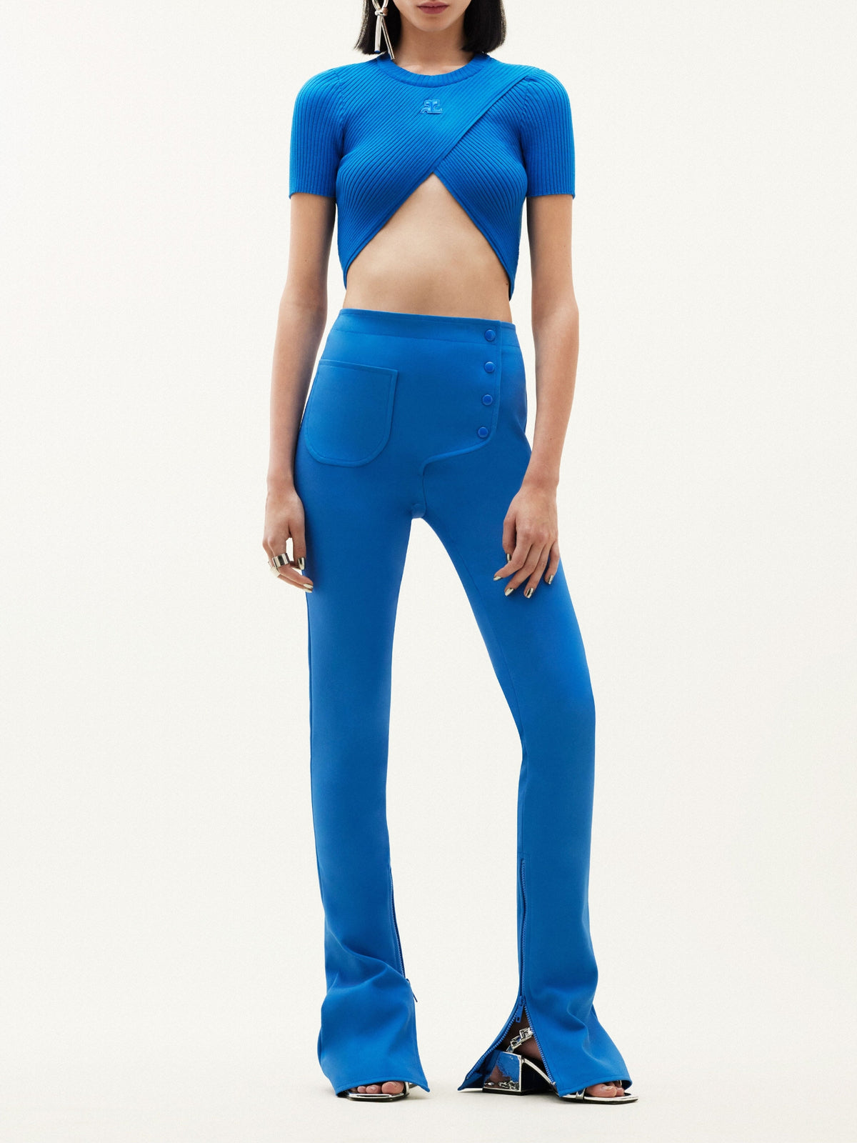 Pantalon wave avec pressions - Blue