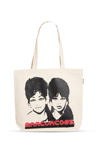Sac cabas imprimé en tissu - White Multicolor