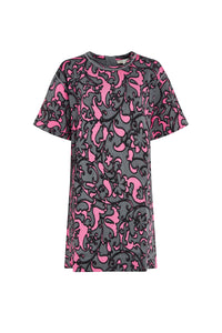 Robe courte à motifs - Pink Multicolor