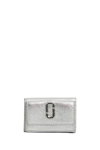 Portefeuille The Petit Trifold en cuir - Silver