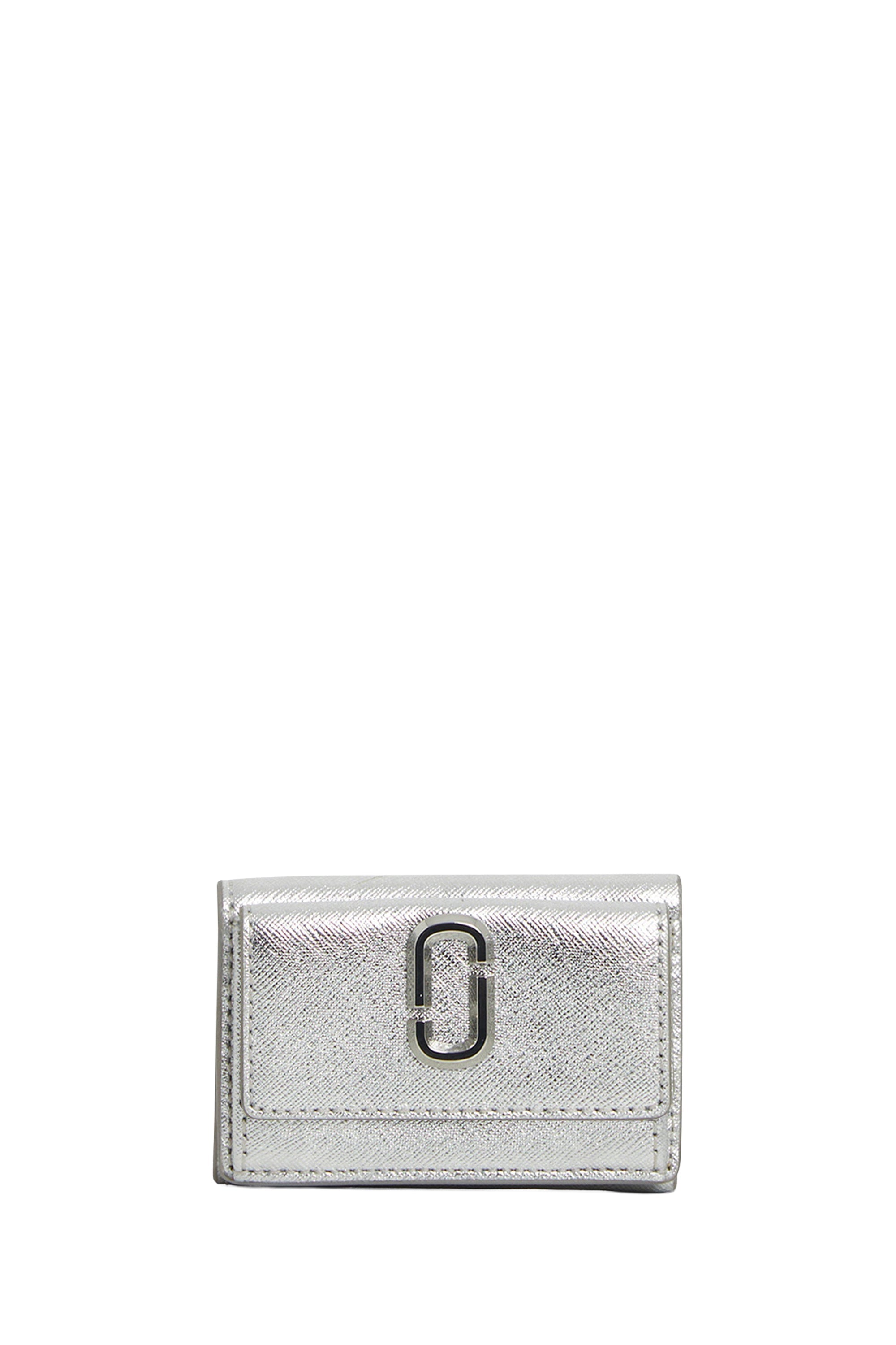Portefeuille The Petit Trifold en cuir - Silver