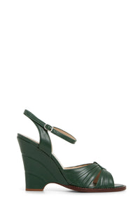 Sandales à talons avec brides 45 en cuir - Green
