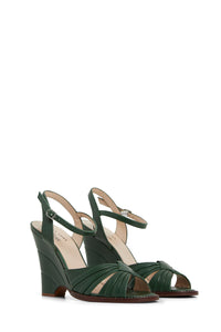 Sandales à talons avec brides 45 en cuir - Green