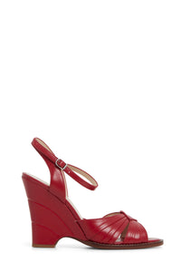 Sandales à talons avec brides 45 en cuir - Red