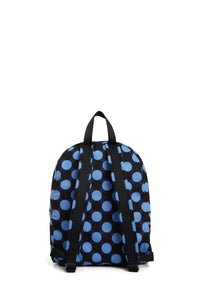 Grand sac à dos zippé et imprimé - Bleu, Noir
