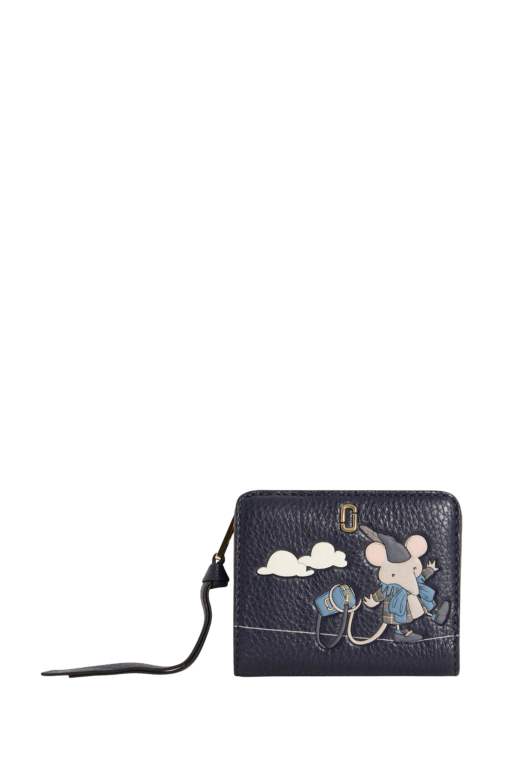Portefeuille Compact en cuir - Navy
