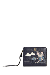 Portefeuille Compact en cuir - Navy