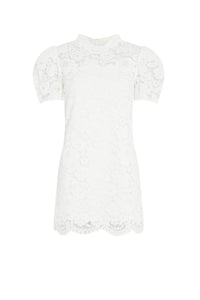 Short lace dress - White