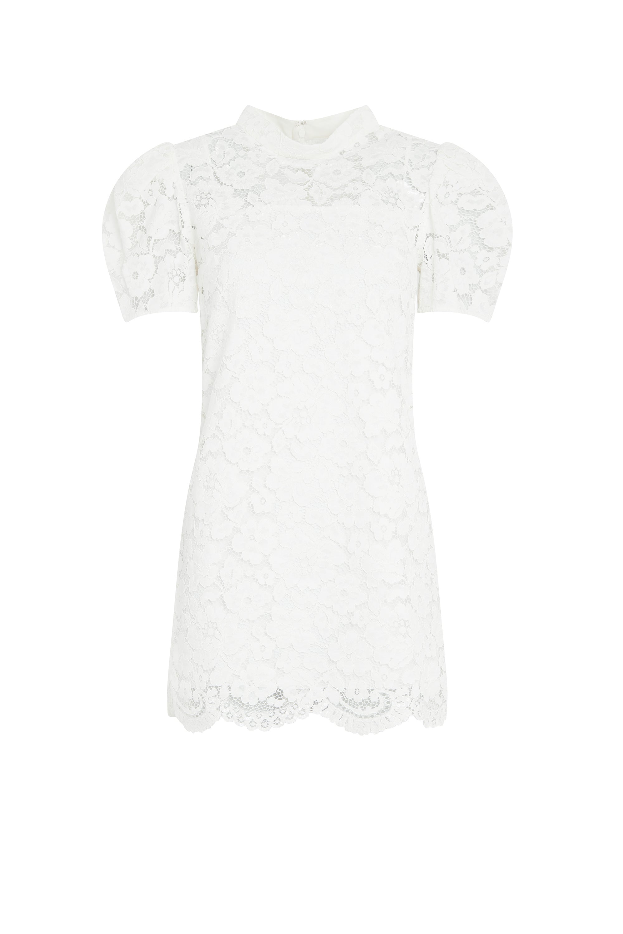 Short lace dress - White