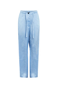 Flowy trousers with a waistband - Blue