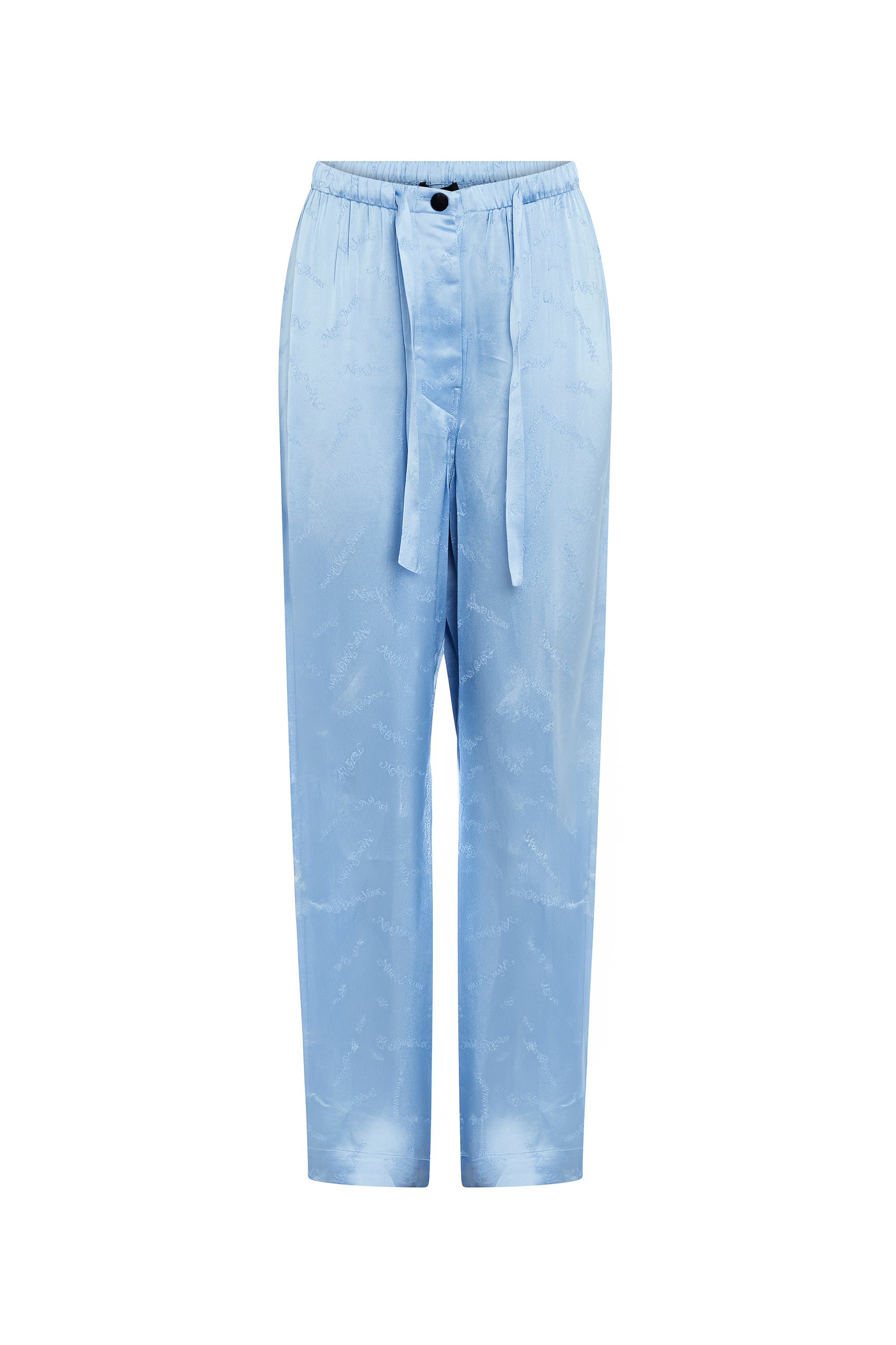 Flowy trousers with a waistband - Blue