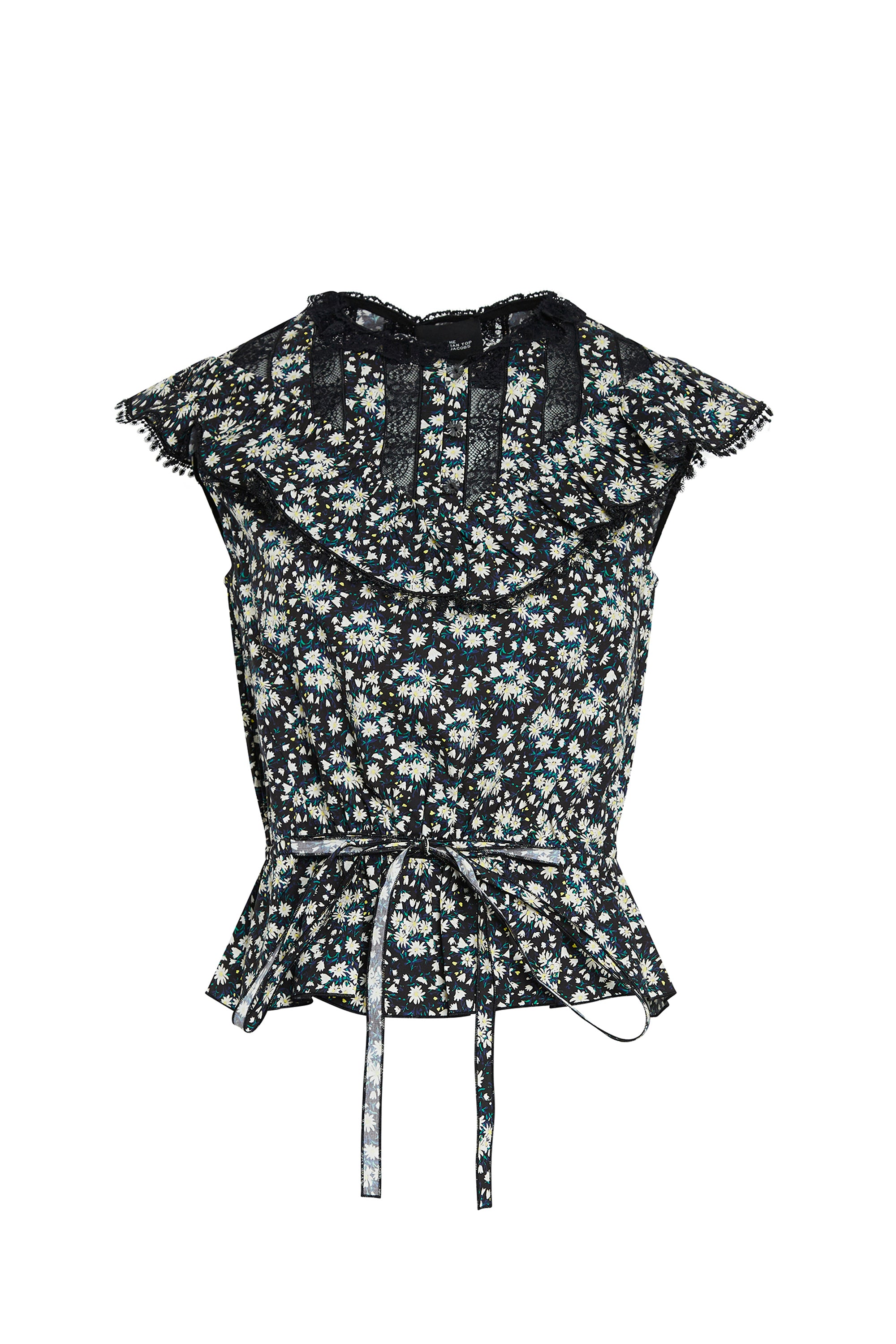 Chemisier Victorien fleuri - Black Multicolor