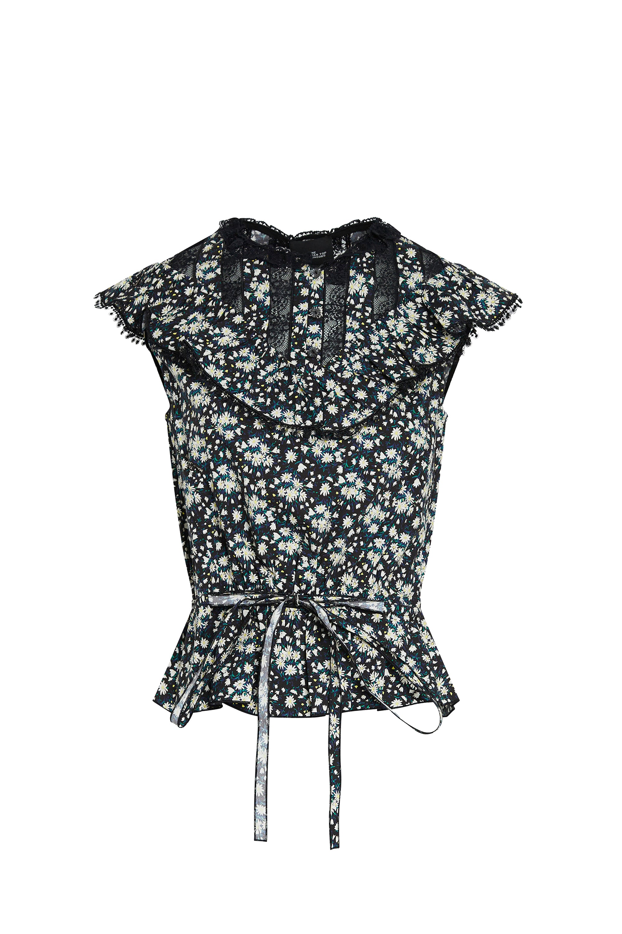 Chemisier Victorien fleuri - Black Multicolor