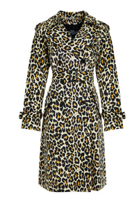 Trench-coat à motifs animalier - Natural Multicolor