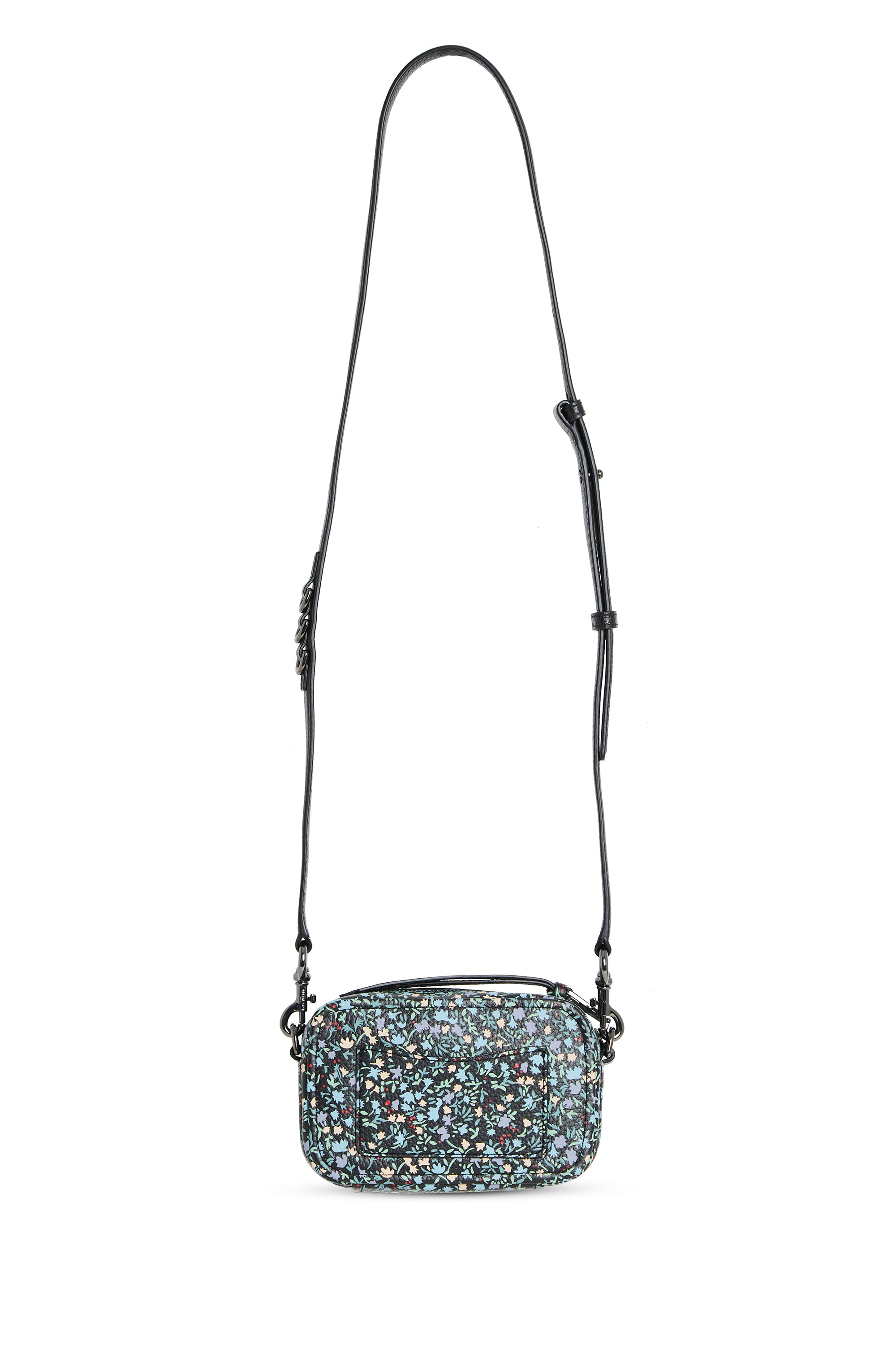 Softshot patterned leather bag - Black Multicolour
